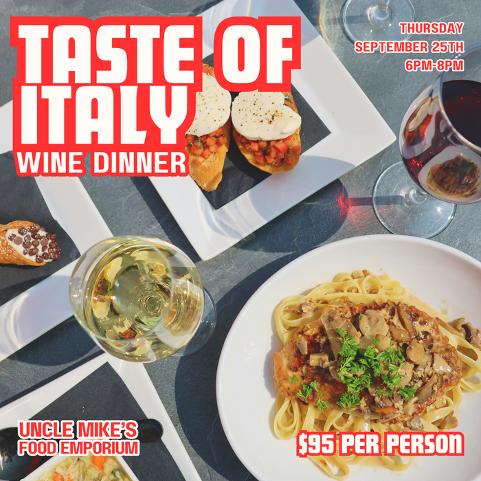 Taste of Italy Wine Dinner - September 25th